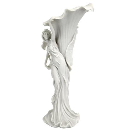 Design Toscano Calla Lilly Maiden Art Nouveau Marble Resin Sculptural Vase WU10215